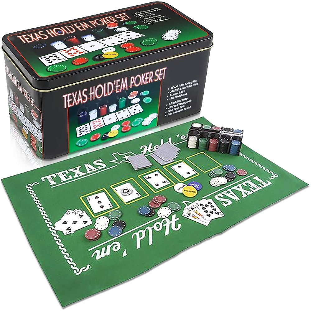 Miniatura 5 de Poker Texas x200 Fichas Caja Metalica